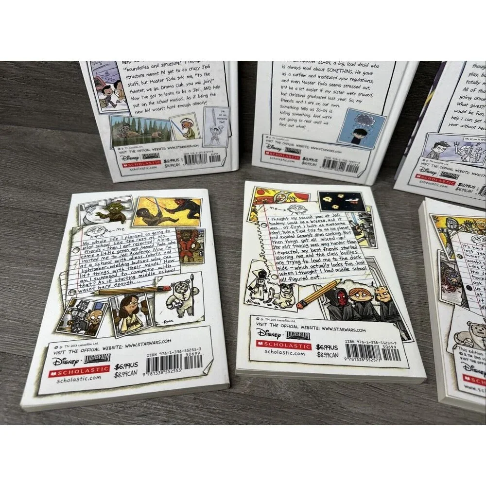 Star Wars Jedi Academy Book Lot of 6 AR Accelerated Reader Scholastic Books